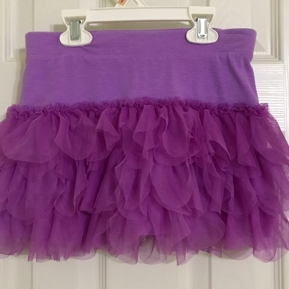 Justice purple ruffle skirt